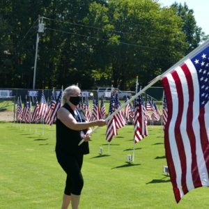 Maryellen with flag