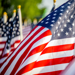 close up of flags