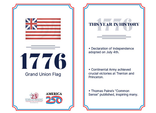 1776 Flag History Tags